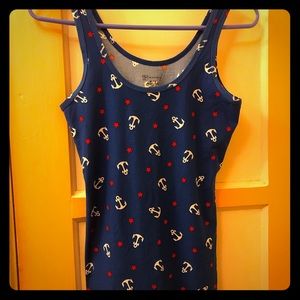 Red white & blue Anchor Tank top
